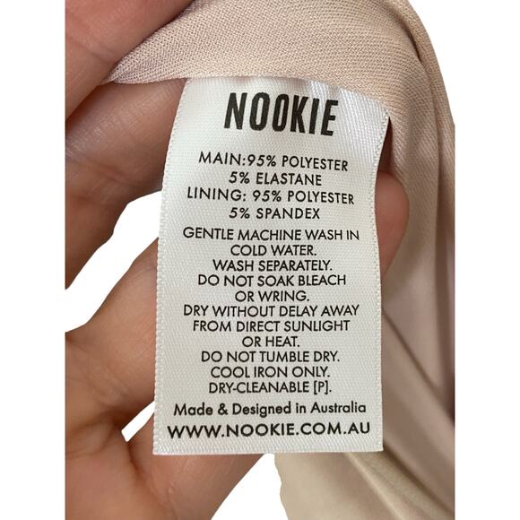 Nookie Jasmine One Shoulder Gala Gown Maxi Dress Jersey Side Slit Formalwear M - Picture 11 of 11